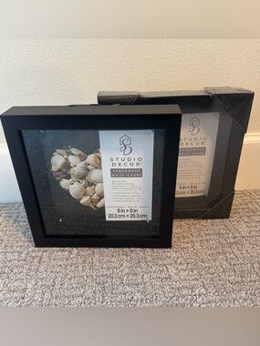 Two Black Shadow Box Frames